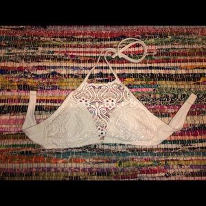 white lace bikini halter top